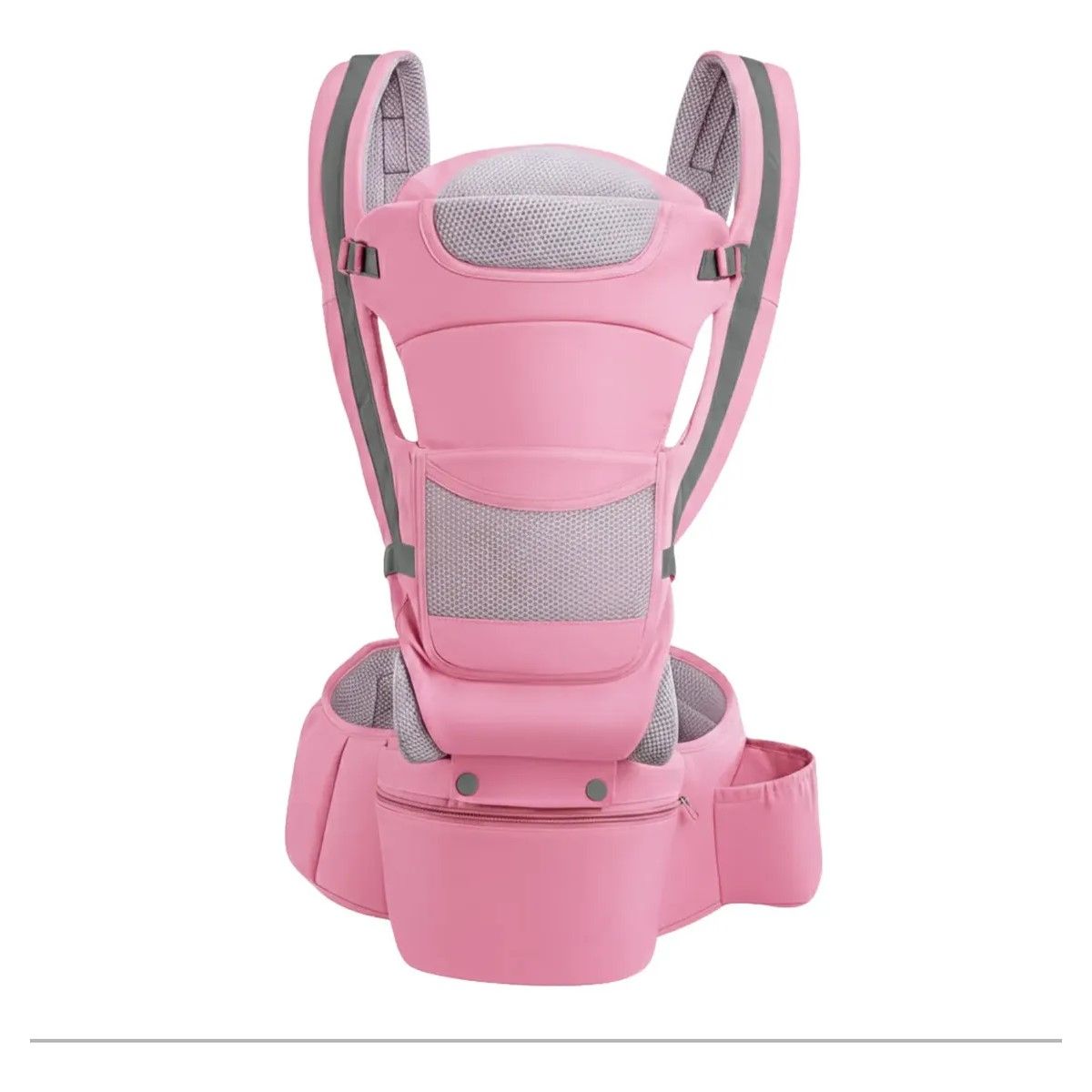 GENERICO - Mochila Porta Bebé Cánguro Ergonómico 15 Posiciones 48 Meses Color Rosa BELUG