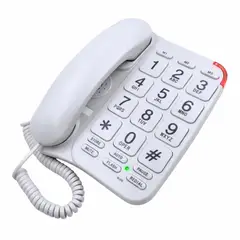 TECNOLAB - Teléfono Sobremesa Blanco Increíble para Adulto Mayor