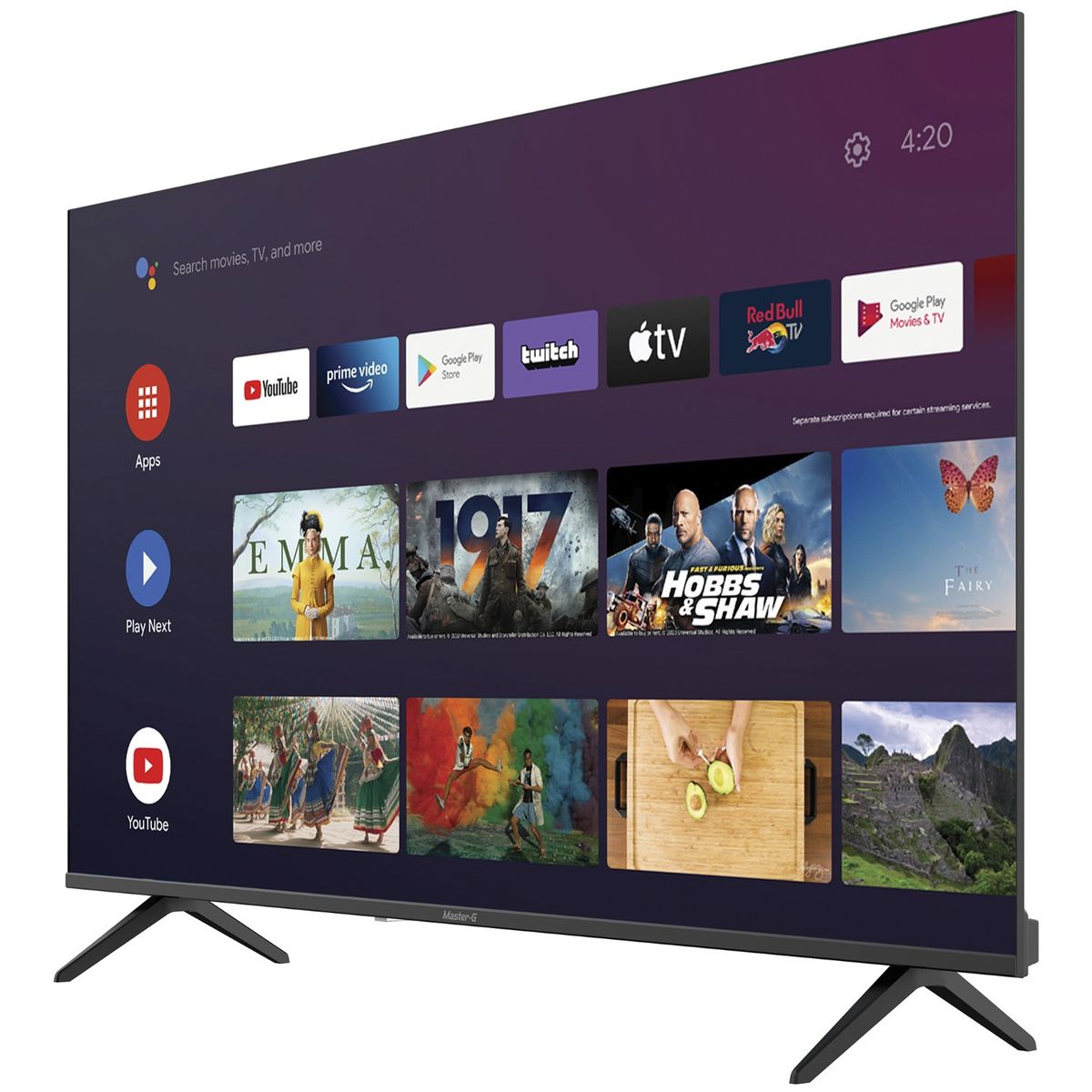 MASTER G - Smart TV Led 55" Android 4K Bluetooth MGAE55F Master-G