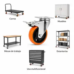 DOPA - Rueda Para Carro O Mueble 5 Pulgadas Soporta 150 Kilos