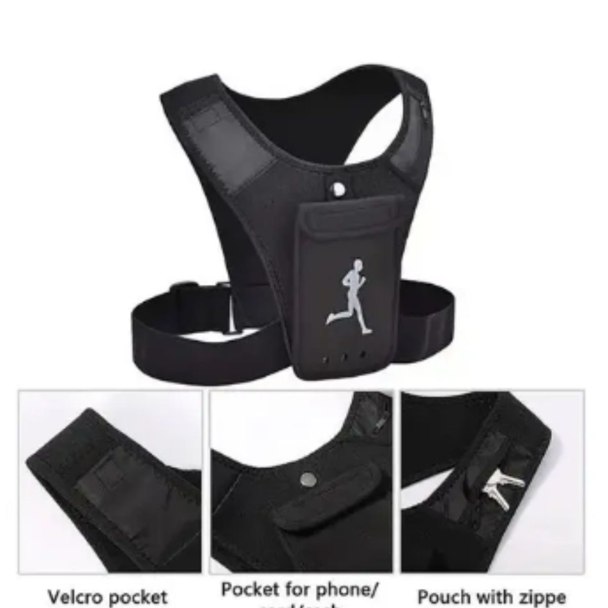 OEM - Bolso Chaleco Deportivo Fitness Trotar Entrenar 