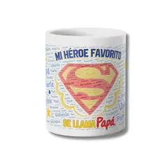 GENERICO - Tazon Mi Heroe Favorito se llama Papá Taza Sublimada 325ml
