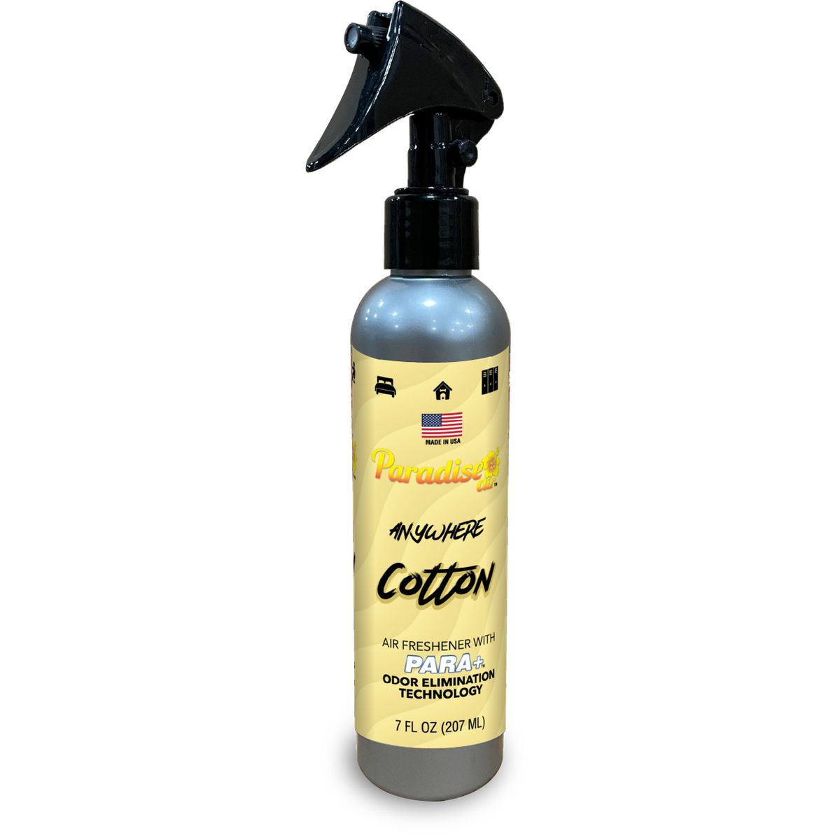 PARADISE - Aromatizante Paradise Air Spray Eliminador de Olores Cotton 207g