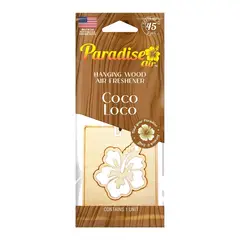 PARADISE - Aromatizante Air Colgante de Madera Coco Loco
