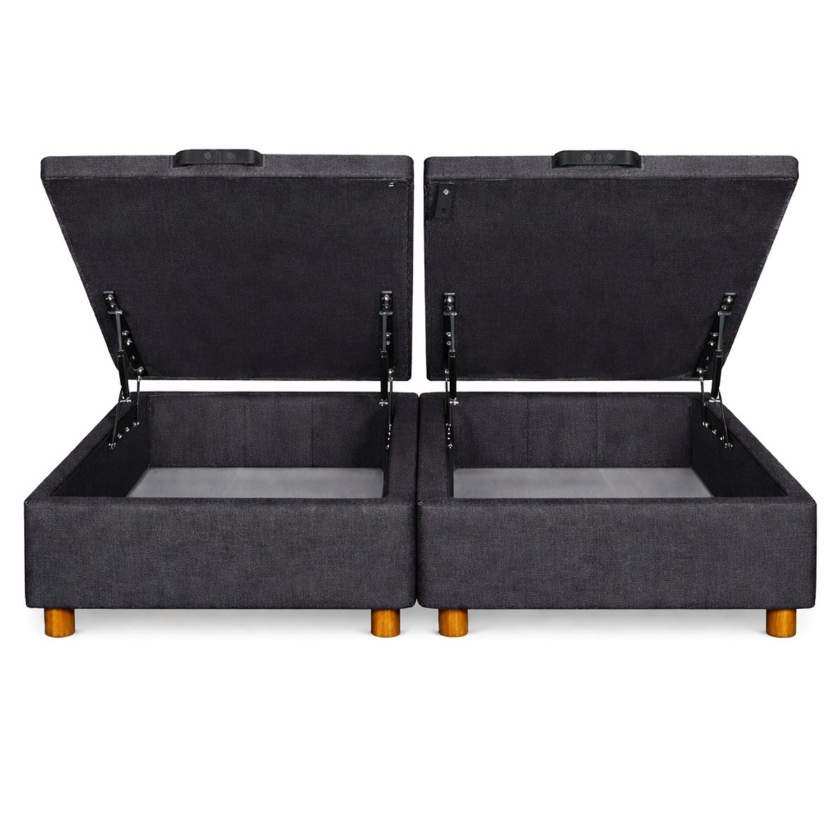 GENERICO - Base Baul King Onyx Con Sistema Hidráulico Color Gris Oscuro