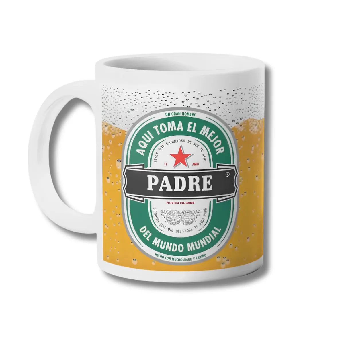 GENERICO - Tazon El Mejor Padre Papá Cerveza Taza Sublimada 325ml