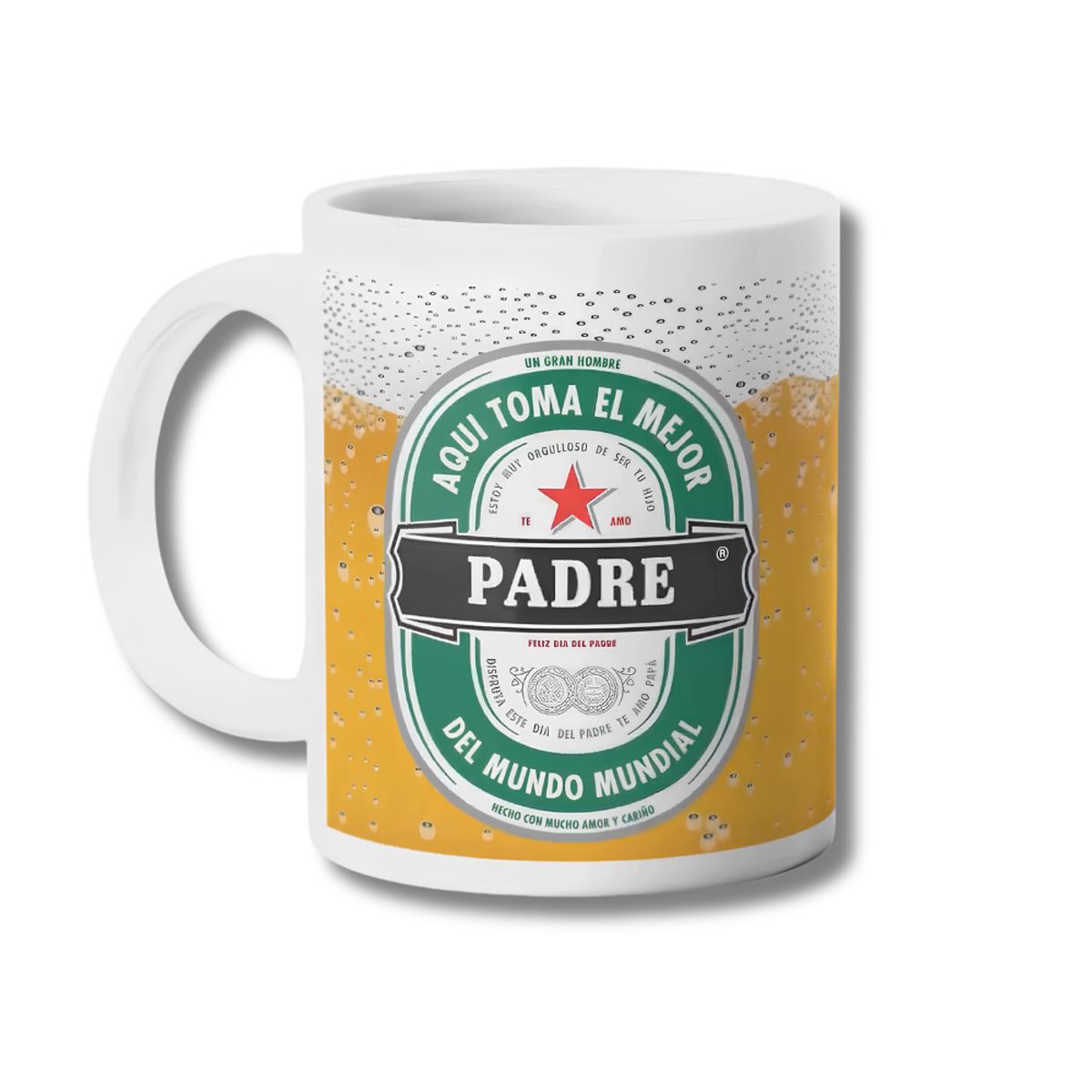 GENERICO - Tazon El Mejor Padre Papá Cerveza Taza Sublimada 325ml