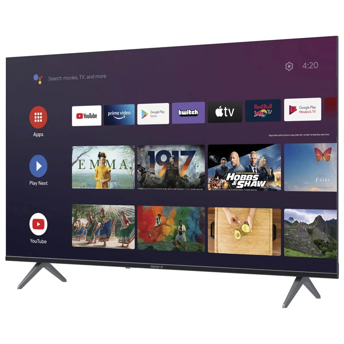 MASTER G - Smart TV Led 50" Android 4K Bluetooth MGAE50F Master-G