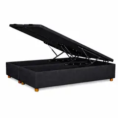 GENERICO - Base Baul King Onyx Con Sistema Hidráulico Color Negro