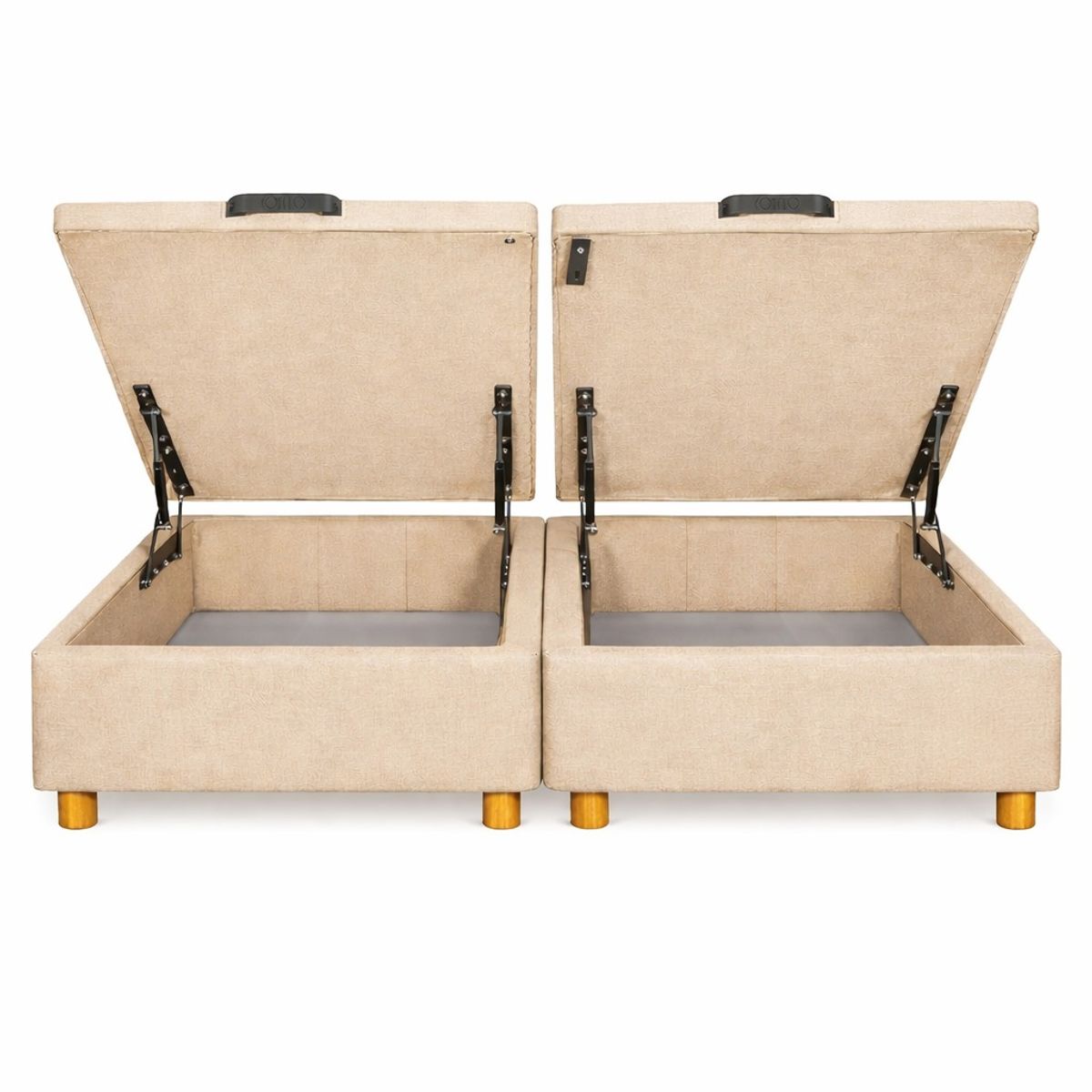 GENERICO - Base Baul King Onyx Con Sistema Hidráulico Color Beige