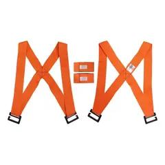 GENERICO - Kit De4 Pcs Cintas Correas Arnés Traslado Muebles Mudanzas Color Naranja Talla Único BELUG