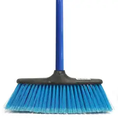 GENERICO - Escobillón Multiuso Azul 8.5Cm con Palo de Madera 120Cm