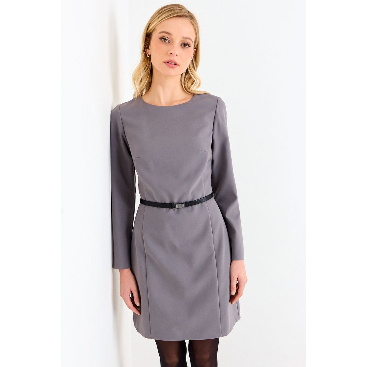 ASH - Vestido Formal Basico Mujer Gris Ash