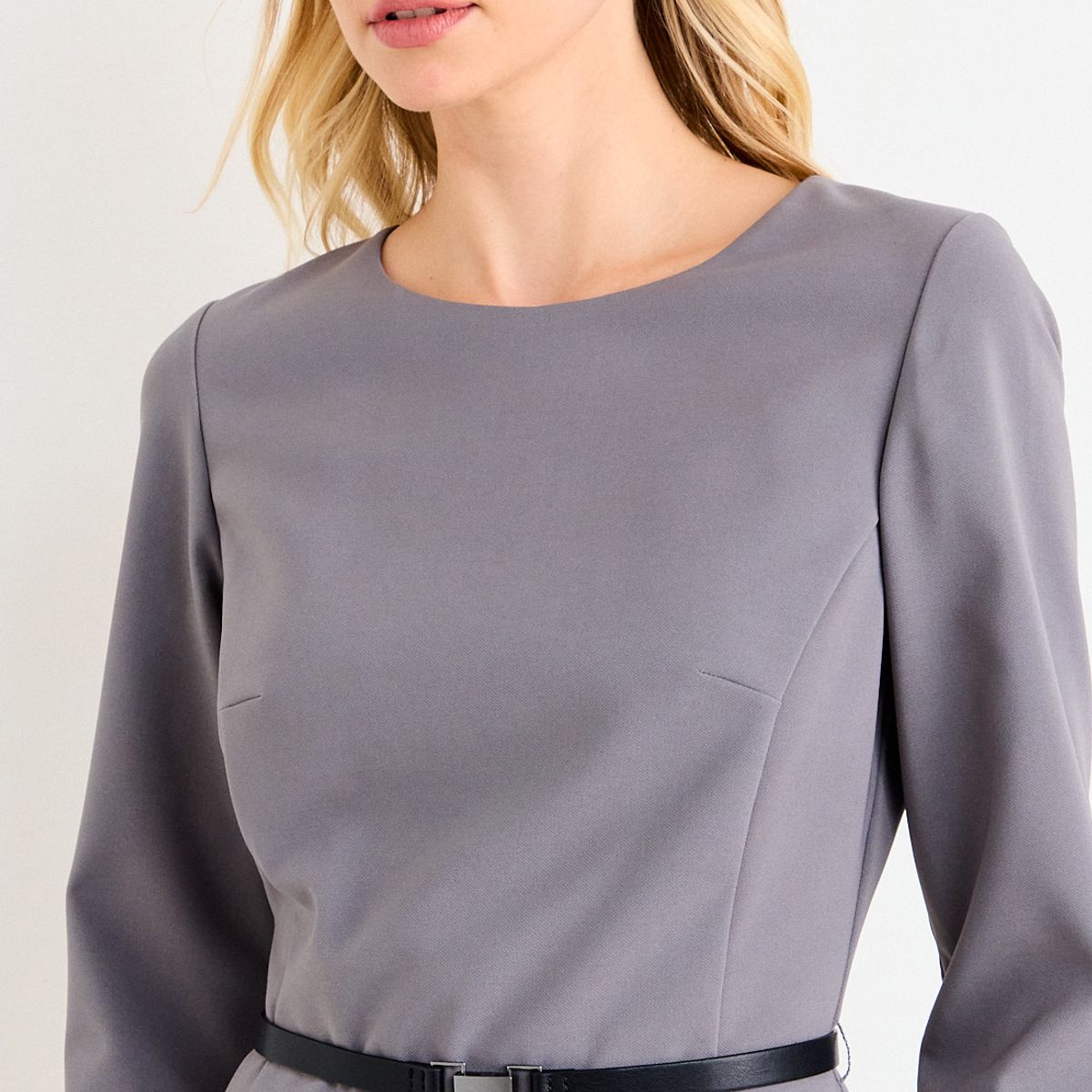 ASH - Vestido Formal Basico Mujer Gris Ash