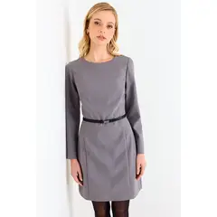 ASH - Vestido Formal Basico Mujer Gris