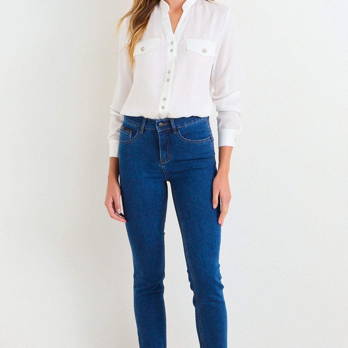 ASH - Skinny Jeans Mujer Azul Marino Ash