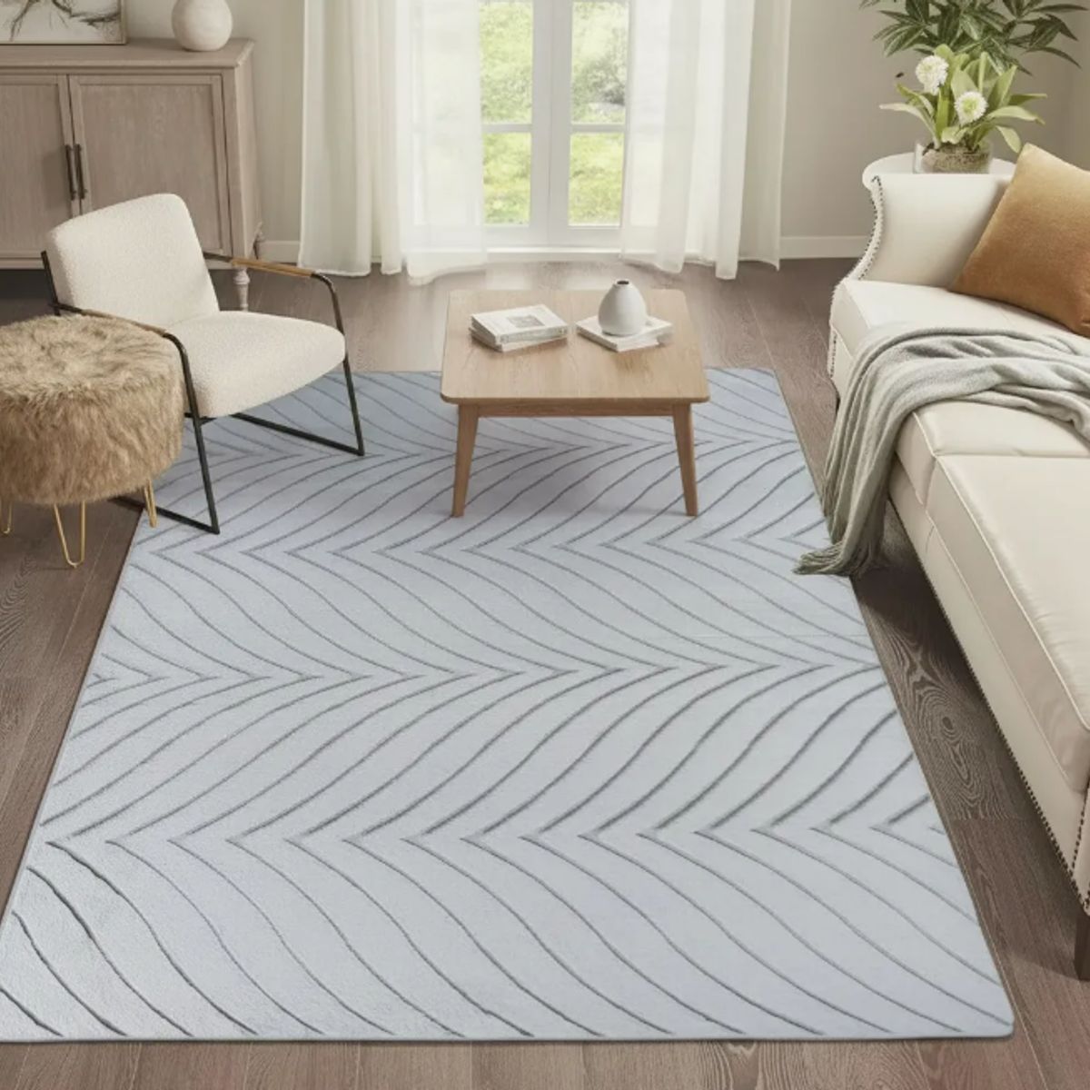GENERICO - Alfombra Suave 160x200 Grande Hogar Para Decoración Elegante