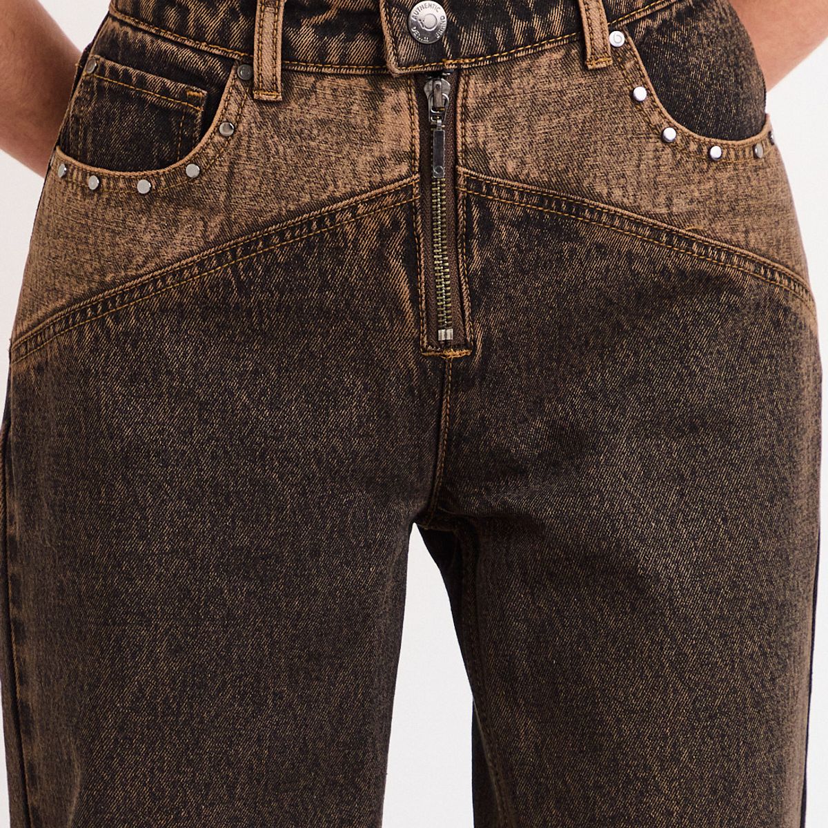IO - Jeans Liso Mujer Café Io