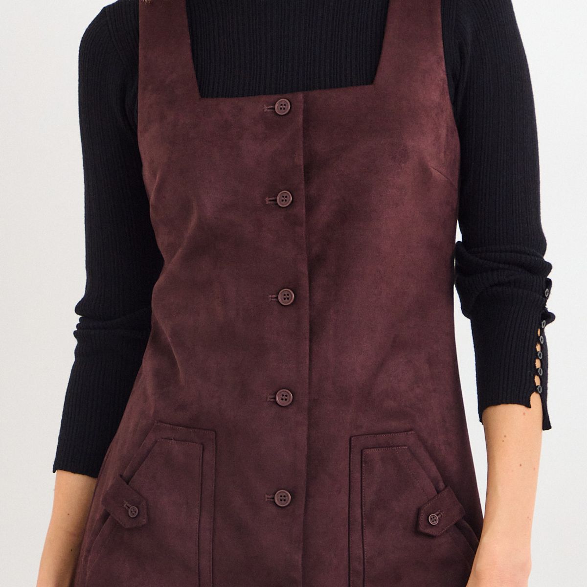 IO - Vestido Liso Mujer Café Io