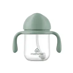 MOTHERNA - Vaso Anti-derrame con Bombilla Verde 240 ML