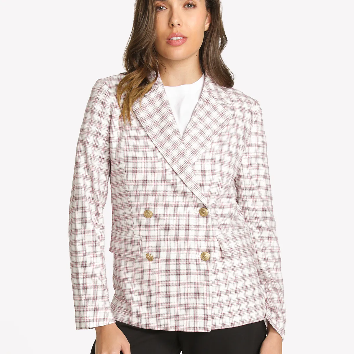 TOMMY HILFIGER - Blazer Con Estampado De Cuadros Multicolor Tommy Hilfiger