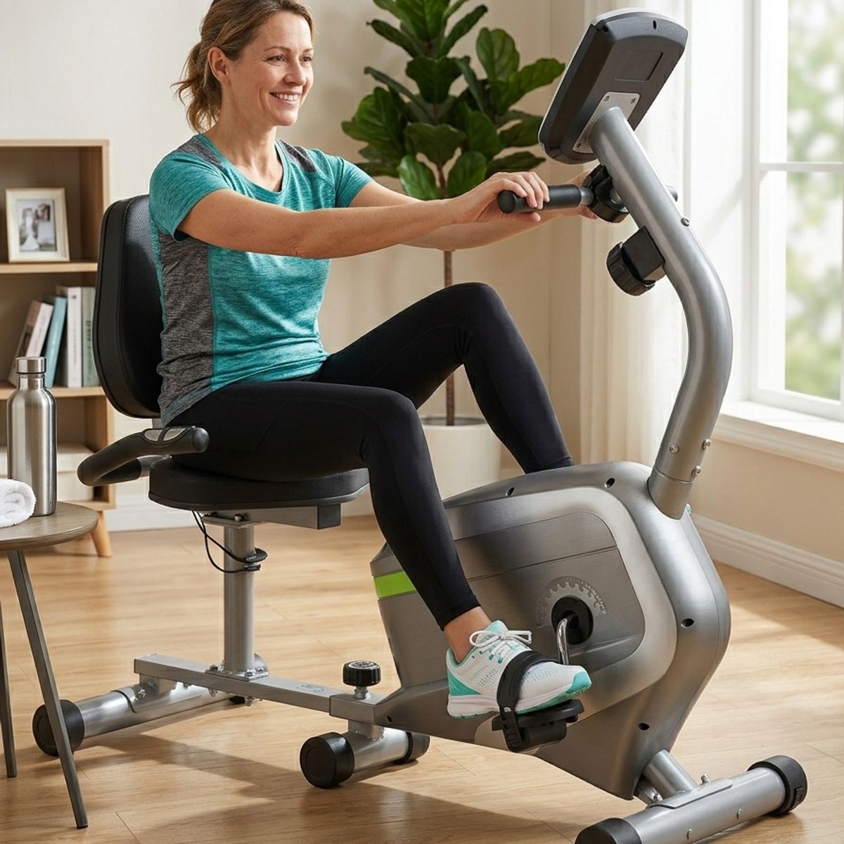 GENERICO - Bicicleta Eliptica Recostada Profesional DS6300 con Asiento 8 Niveles Resistencia