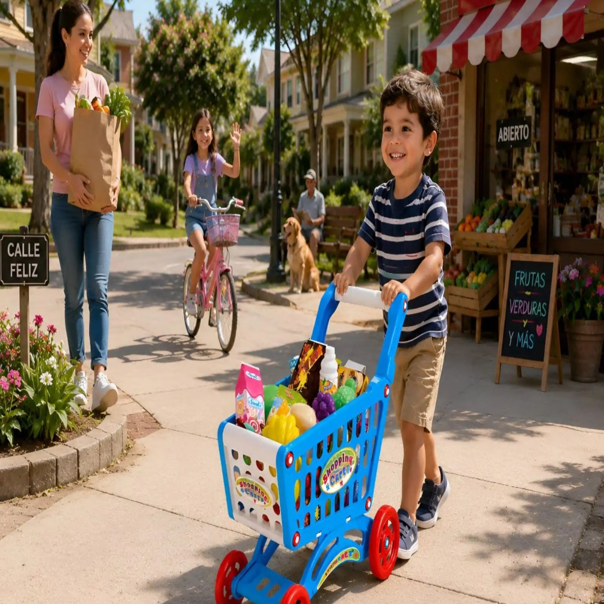 GENERICO - Carrito de Supermercado de Juguete con Accesorios Infantil