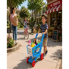 GENERICO - Carrito de Supermercado de Juguete con Accesorios Infantil