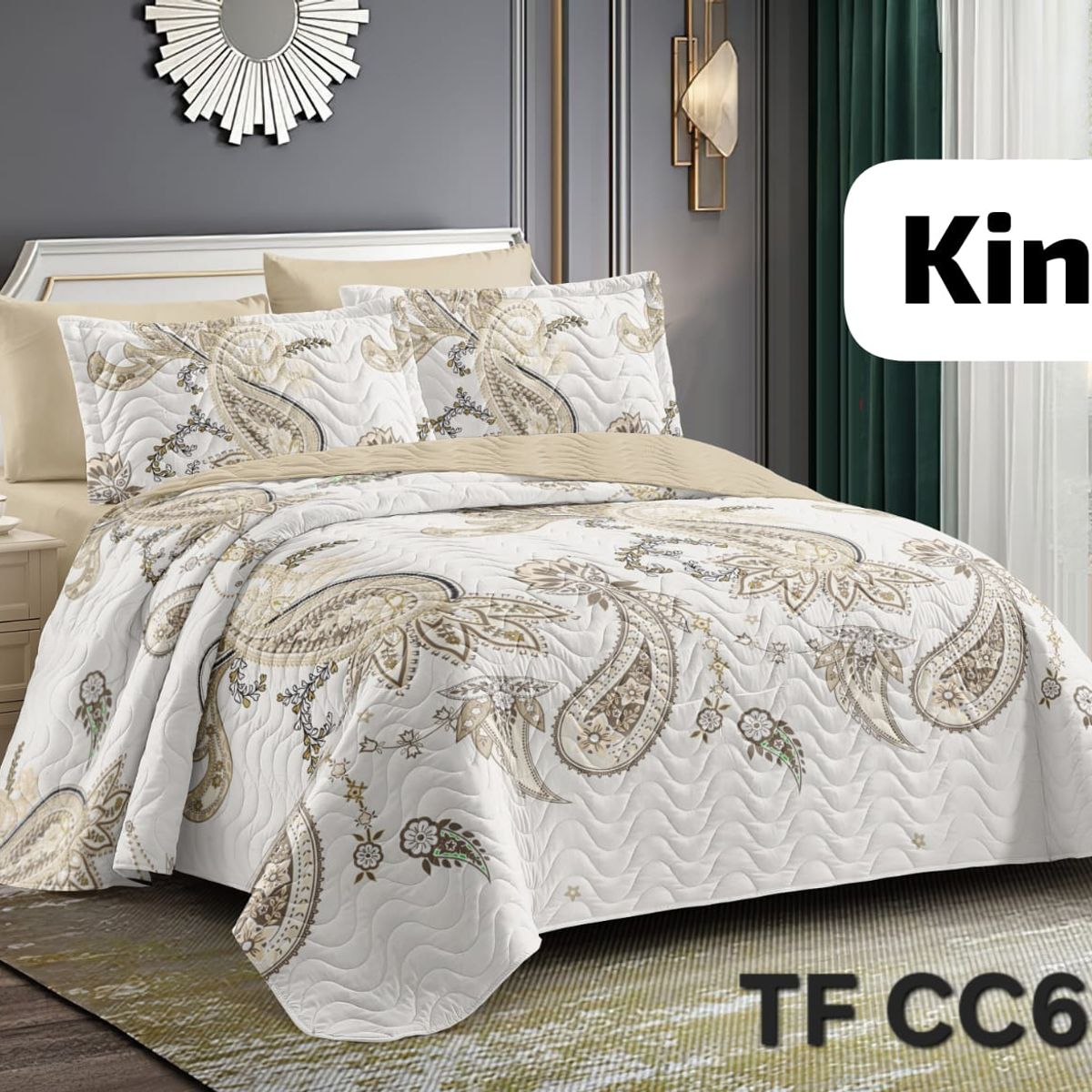GENERICO - Cubrecama Quilt Reversible King