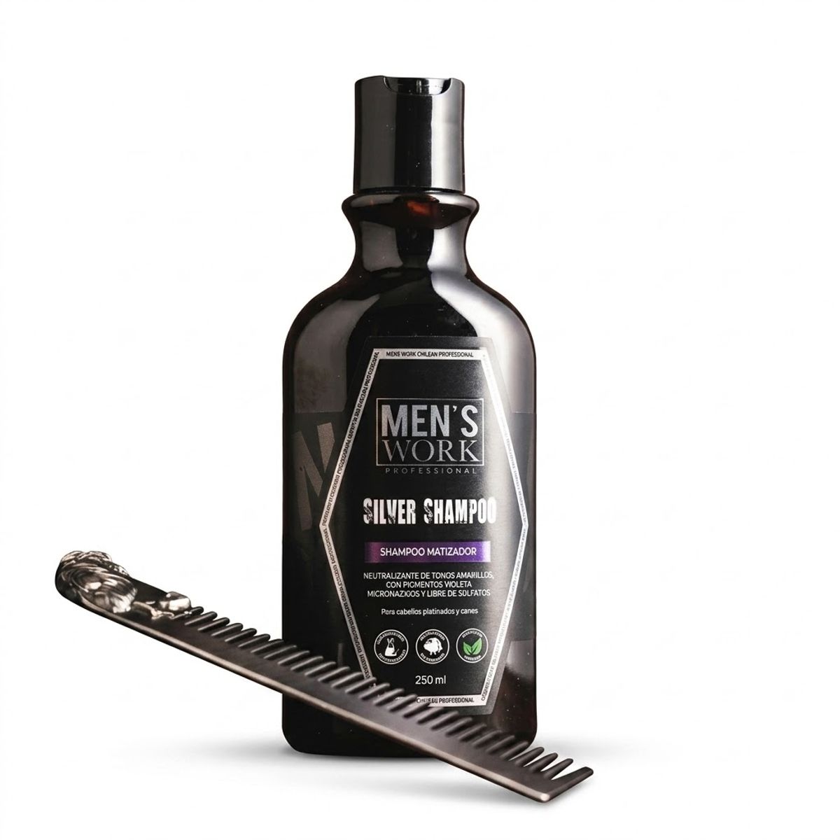 CLOE - Shampoo Silver Matiza para cabellos Canos-Platinos Mens Work 250ml