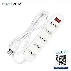 DAUMER - ALARGADOR 5 POS. 5.0m CON INTERRUPTOR BLANCO