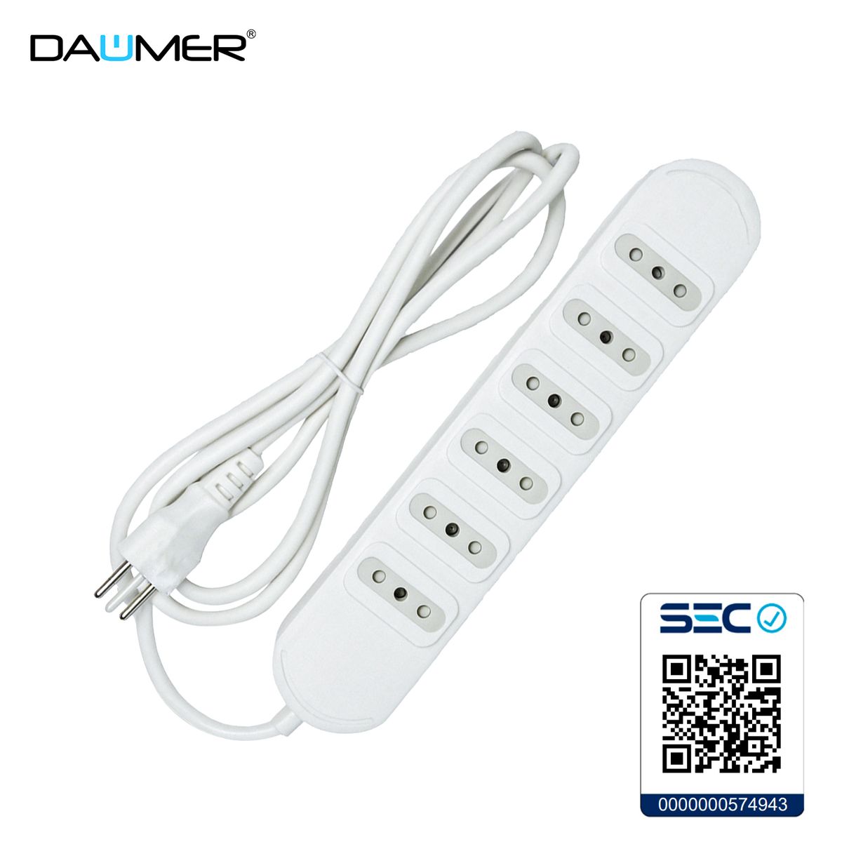 ALARGADOR 6 POS. 1.5m BLANCO DAUMER, marca DAUMER - Foto Principal