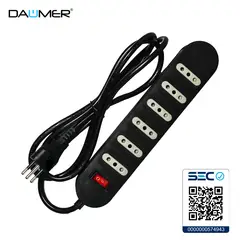 DAUMER - ALARGADOR 6 POS. 3.0m CON INTERRUPTOR NEGRO