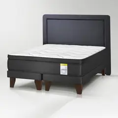 DRIMKIP - Cama Europea Hibrido Premium 2 Pl Plus + Respaldo