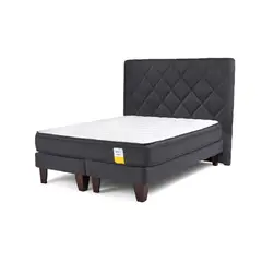 DRIMKIP - Cama Europea Eurotop Super King + Respaldo Capitoné