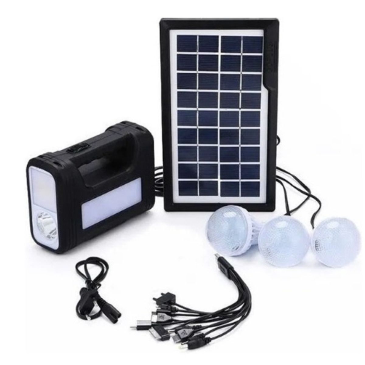 GENERICO - Foco Luz De Emergencia Solar Led Recargable Para Exterior con Cargador