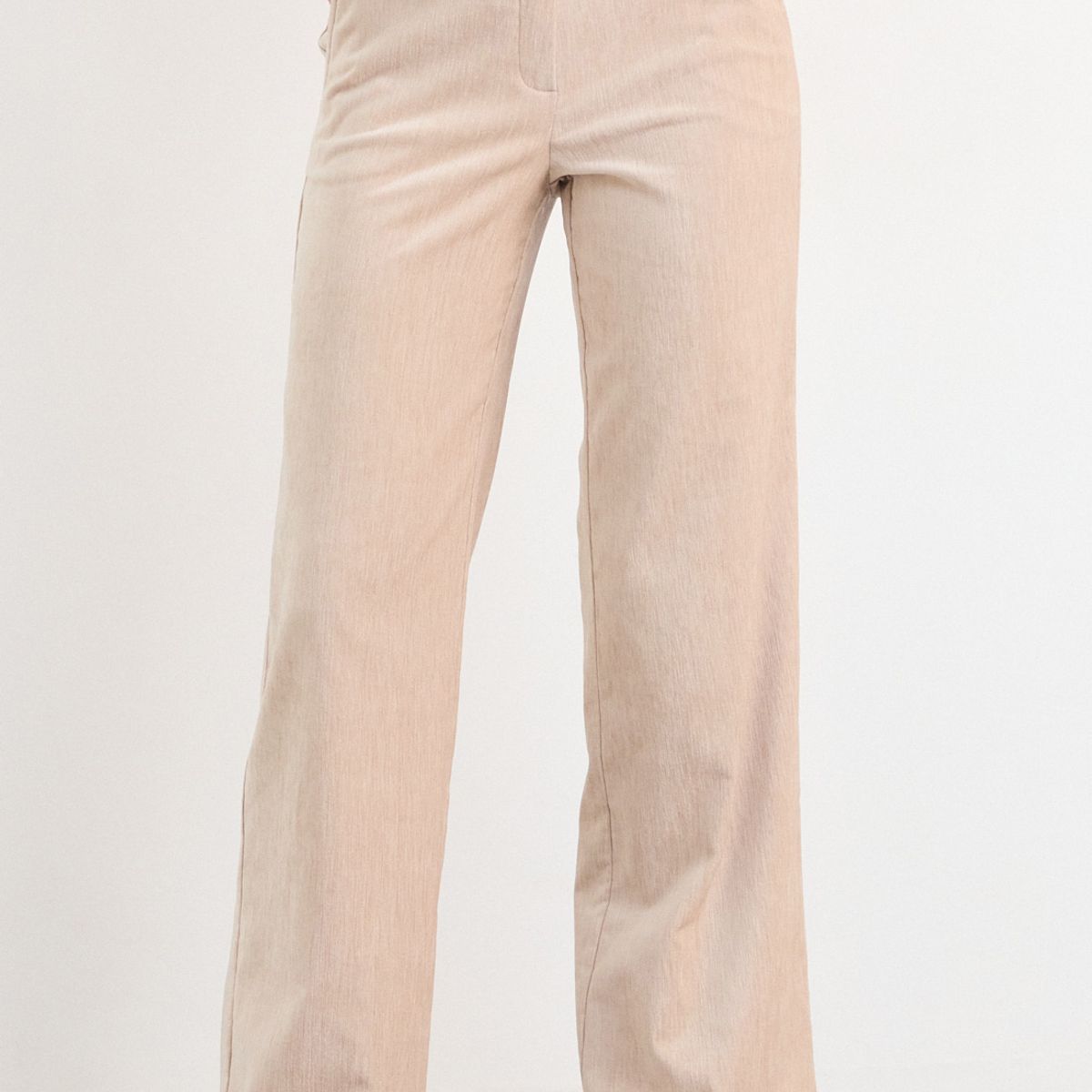 IO - Pantalon Liso Mujer Beige Io