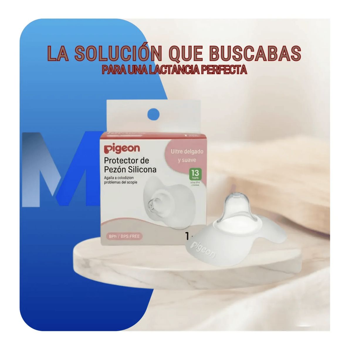 PIGEON - Pezoneras Pigeon Silicona Protector Pezon Lactancia talla M