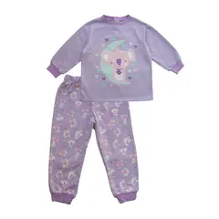 PUMUCKI - Pijama de Franela Koala Niña 2 Piezas para Frío
