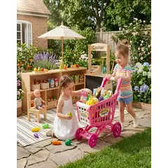 GENERICO - Carrito de Supermercado de Juguete con Accesorios Infantil