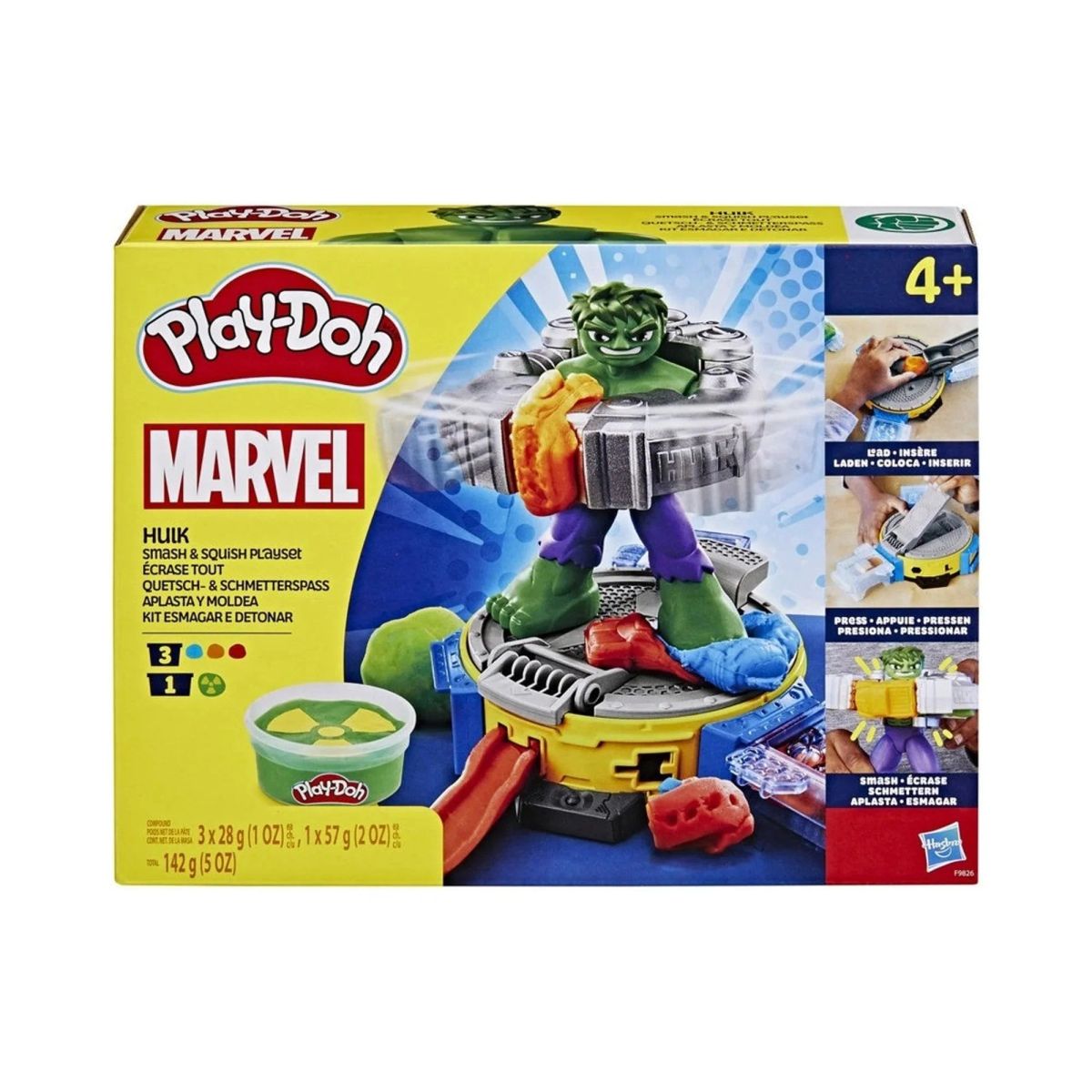 PLAY DOH - PLAY-DOH HULK APLASTA Y MOLDEA