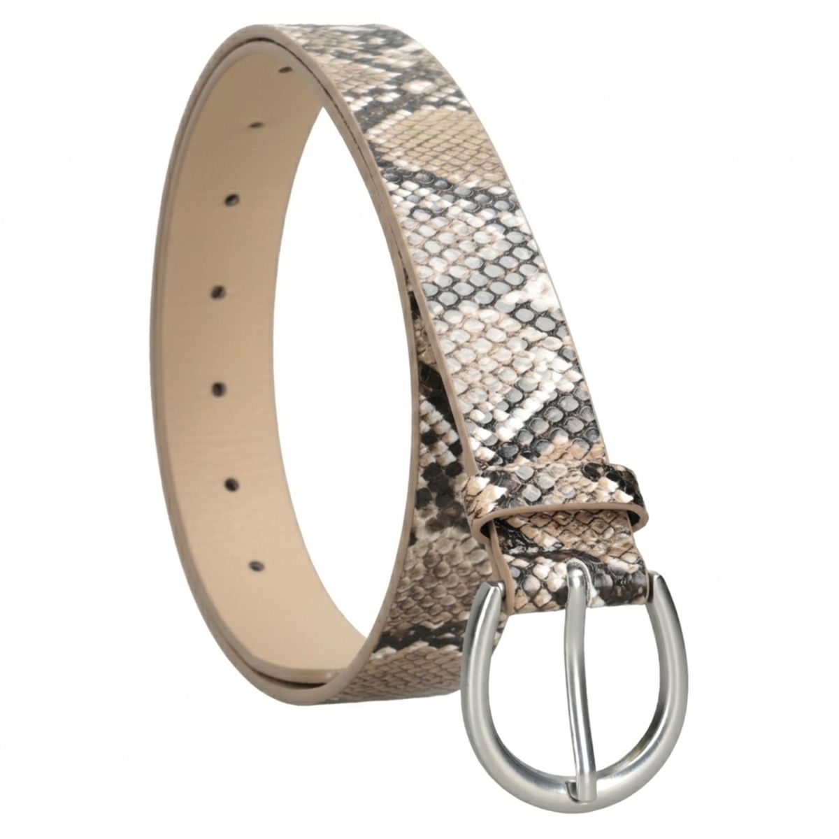 POLLINI - Cinturon Mujer Animal Print Marrón claro Pollini