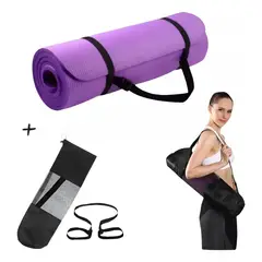 GENERICO - Mat Yoga Colchoneta Deporte 10mm + Correa + Bolso Transporte