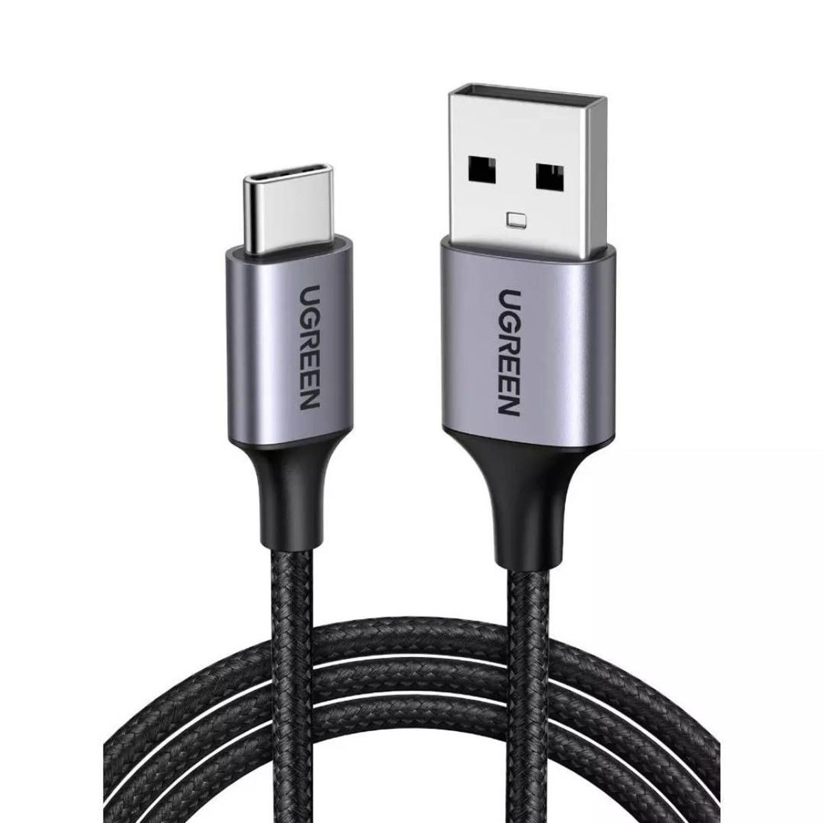 UGREEN - Cable USB-C UGREEN US288 1m Carga Rápida 3A Nylon Negro