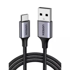 UGREEN - Cable USB-C US288 1m Carga Rápida 3A Nylon Negro