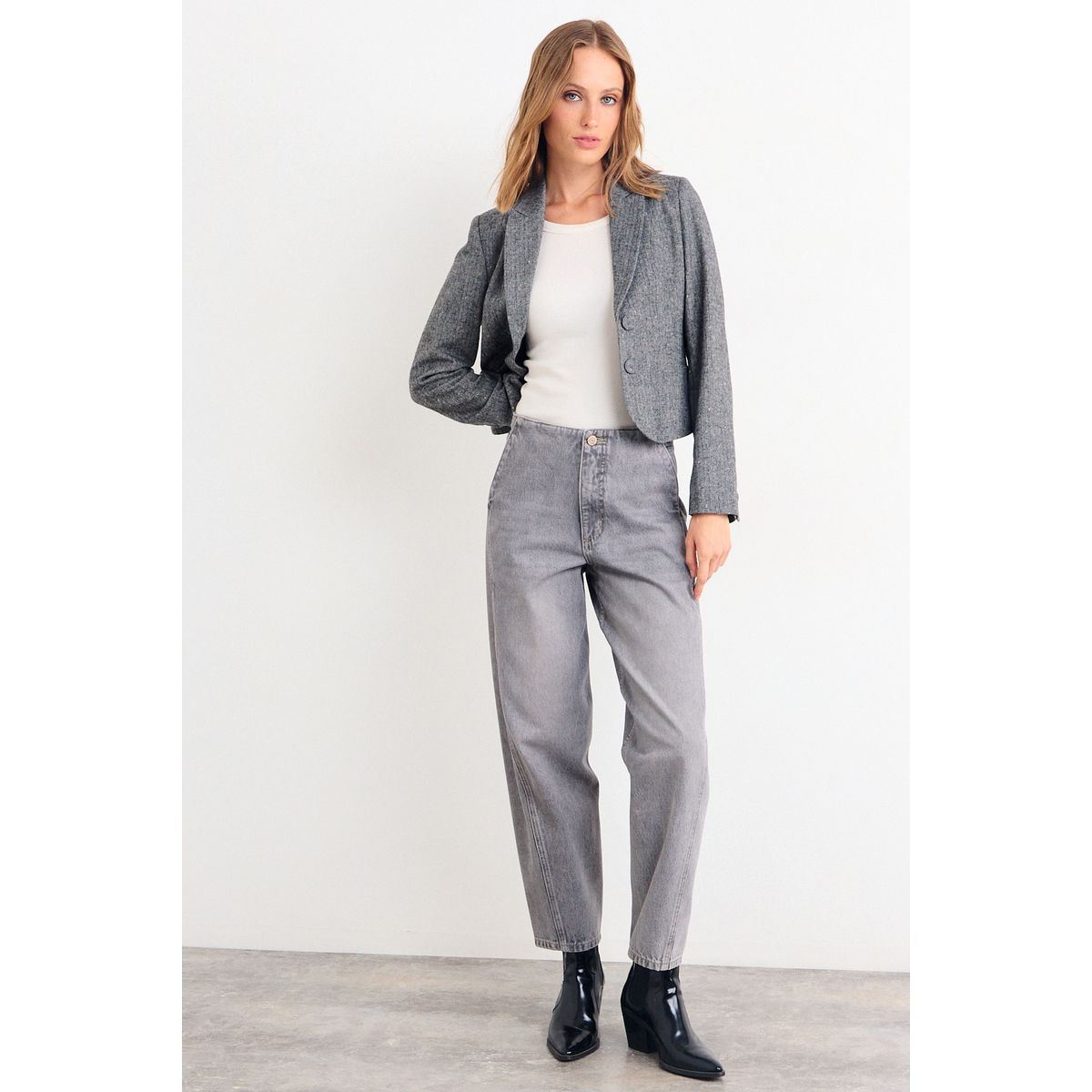 IO - Jeans Liso Mujer Gris Io