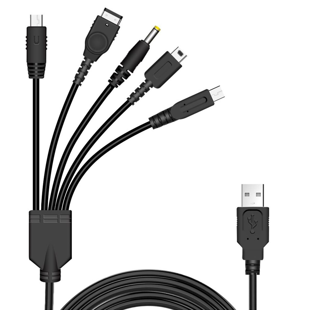GENERICO - Multi Cable 5 en 1 para Nintendo DSi DS Lite 3DS XL 2DS PSP Wii U