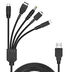GENERICO - Multi Cable 5 en 1 para Nintendo DSi DS Lite 3DS XL 2DS PSP Wii U