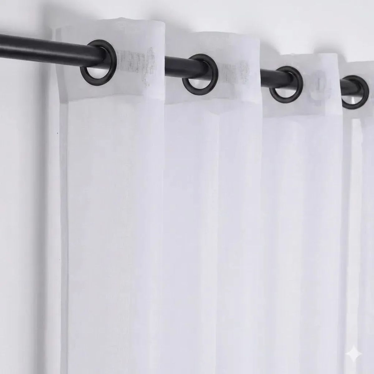 GENERICO - Cortina Velo Liso Con Argolla 140x220 Cm