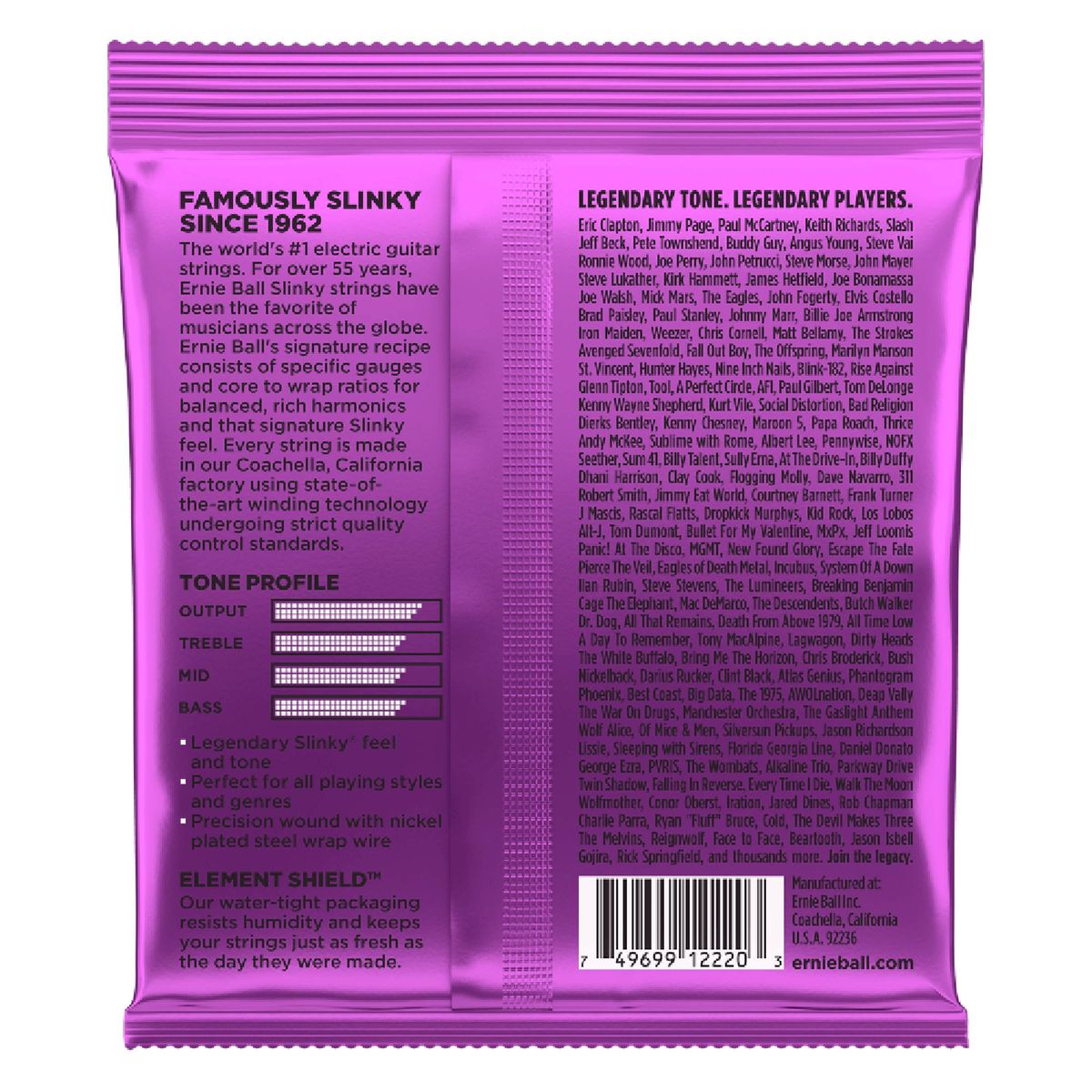 ERNIE BALL - Set de Cuerdas para Guitarra Eléctrica 11-48 Ernie Ball P02220 POWER SLINKY